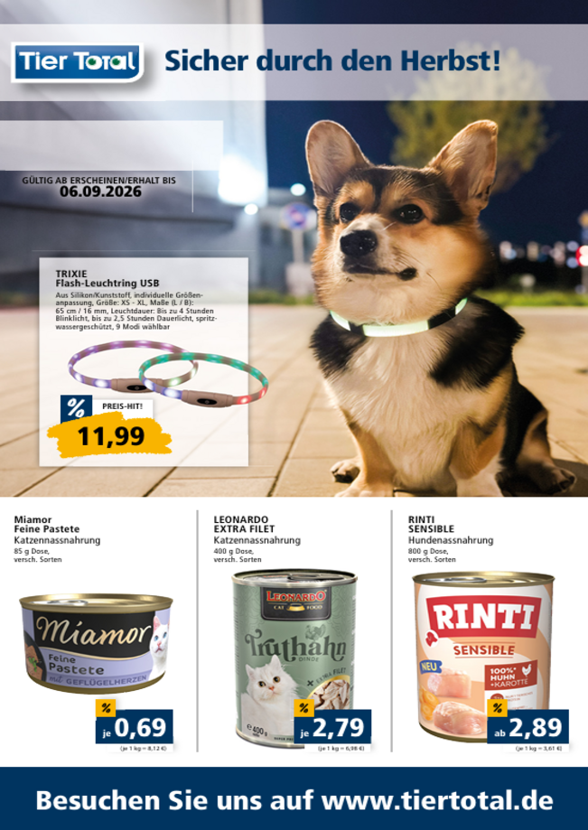 Hier unsere aktuelle Werbung entdecken! Sicher durch den Herbst!